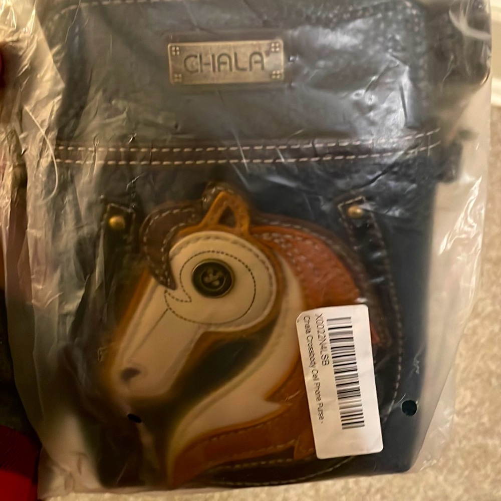 Chaka crossbody cell phone purse horse head